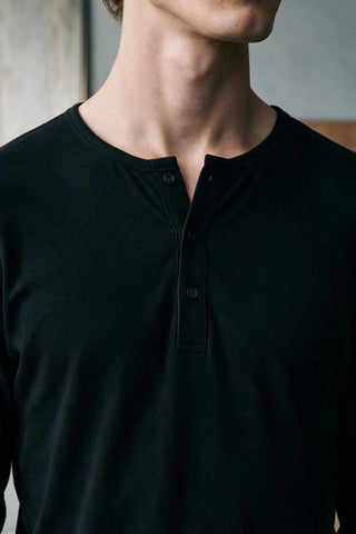 Rib-Knit Henley T-shirt HENLEY ATTIR-MEN
