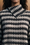 Relaxed Crochet Top / GREY TOP ATTIR-WOMEN