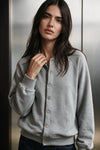 Structured Fleece Button-Up Jacket / HEATHER GREY JACKET ATTIR-UNISEX