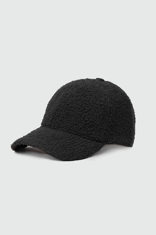 Teddy Fur Baseball Cap in Black CAP ATTIR-UNISEX