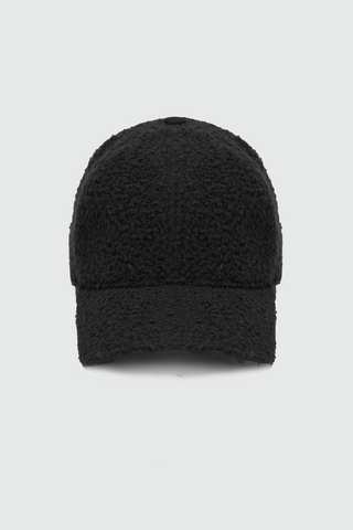 Teddy Fur Baseball Cap in Black CAP ATTIR-UNISEX