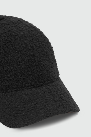 Teddy Fur Baseball Cap in Black CAP ATTIR-UNISEX