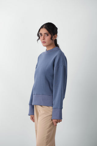 Giant Sweatshirt in Steel Blue