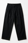 Relaxed Double Pleats Twill Pant / BLACK PANT ATTIR-MEN