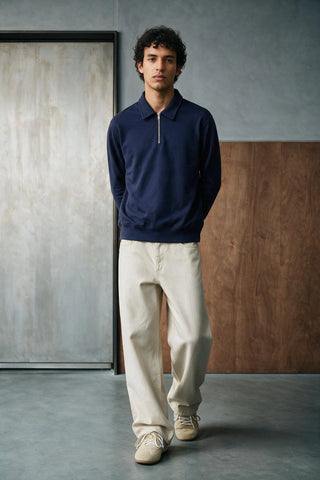 Relaxed-fit Zip-up Polo Shirt POLO ATTIR-MEN