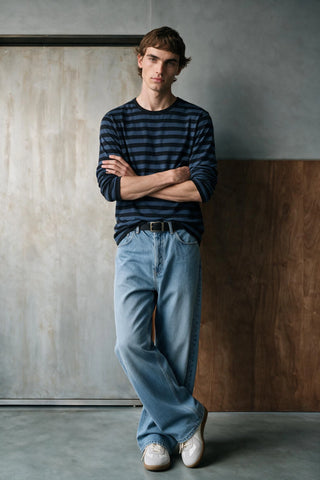 Long Sleeves Striped T-shirt TEE ATTIR-MEN