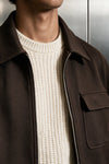 Twill Weave Wool Jacket / BROWN JACKET ATTIR-MEN