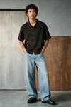 Boxy Fit Twill Shirt / DARK OLIVE SHIRT ATTIR-UNISEX