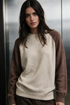 Raglan Knit Sweater / BROWN & KHAKI SWEATER ATTIR-UNISEX