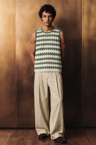 Crochet Tank Top / OLIVE TANKTOP ATTIR-MEN