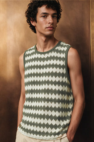 Crochet Tank Top / OLIVE TANKTOP ATTIR-MEN