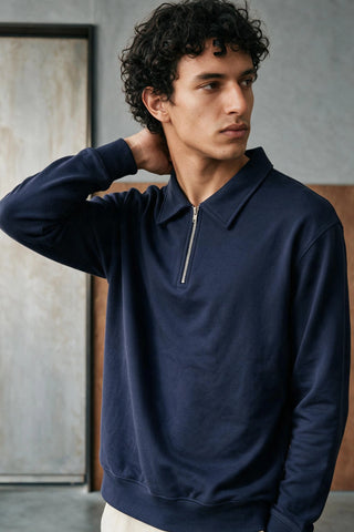 Relaxed-fit Zip-up Polo Shirt POLO ATTIR-MEN