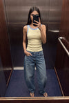 Contrast Tank Top in Lemon Yellow TANKTOP ATTIR-WOMEN