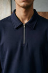 Relaxed-fit Zip-up Polo Shirt / NAVY POLO ATTIR-MEN