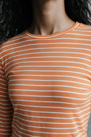 Striped Long Sleeves Top TEE ATTIR-WOMEN