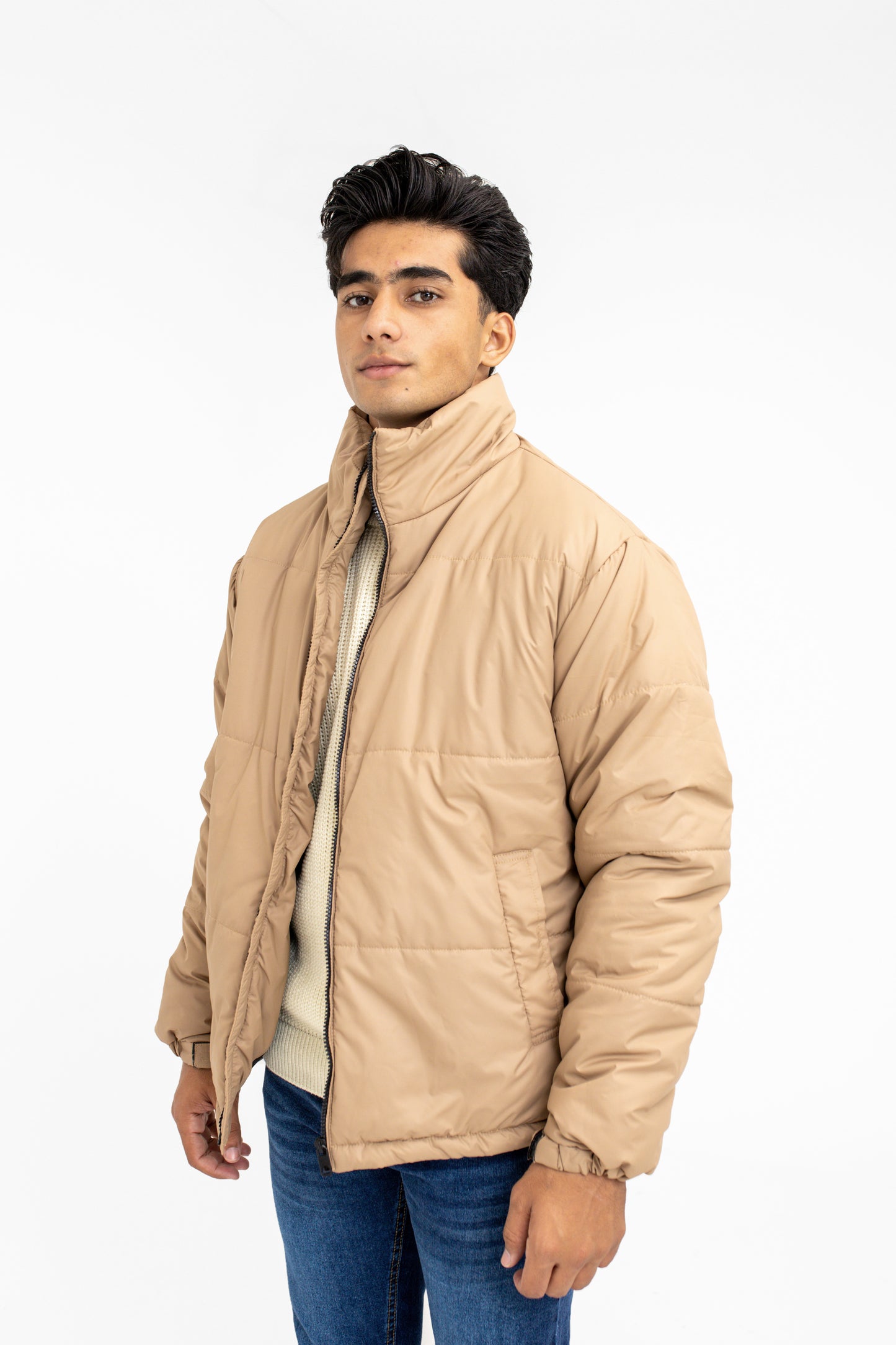 Supersoft Puffer Jacket with in Camel