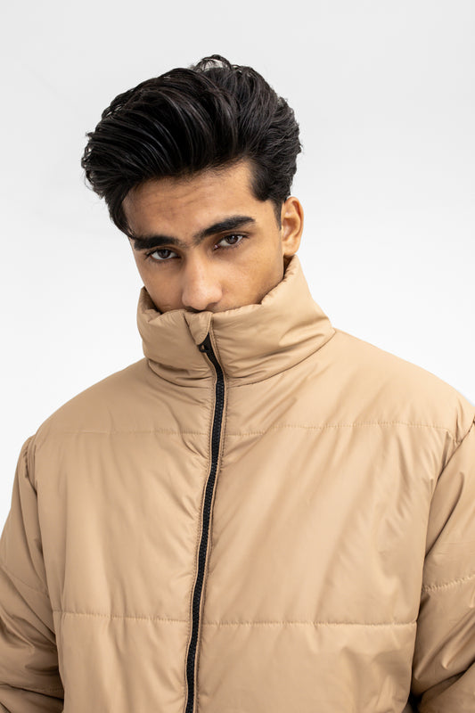 Supersoft Puffer Jacket with in Camel