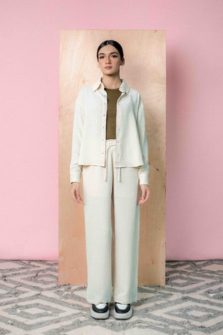 Textured Co-ord Set in Stone