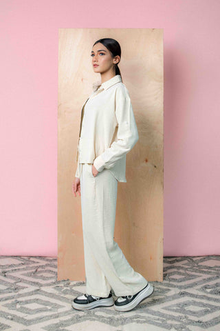 Textured Co-ord Set in Stone
