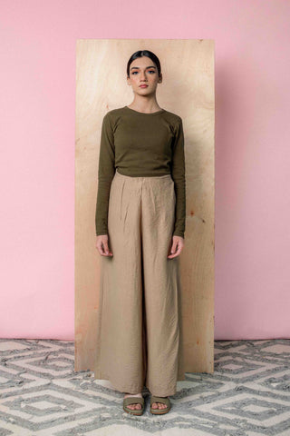 Cotton Culottes in Camel