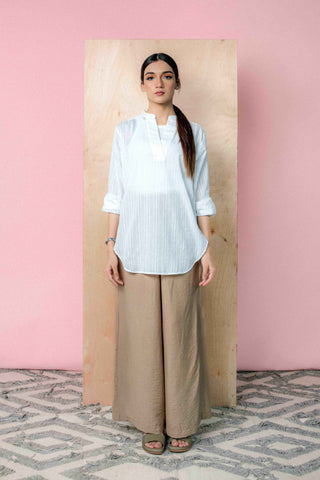 Long V-front Sheer Top