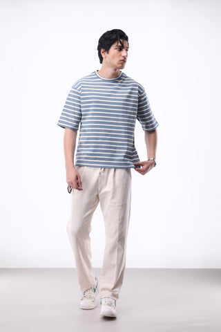Oversized T-shirt in Blue Stripes