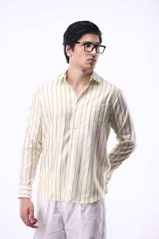 Stripe Button Down Shirt in Green