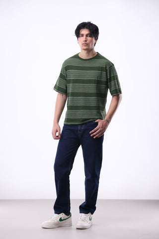 Oversized T-shirt in Jacquard Jersey
