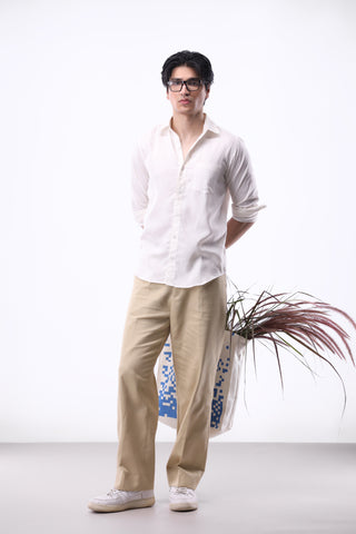 Basic Button Down Shirt in White