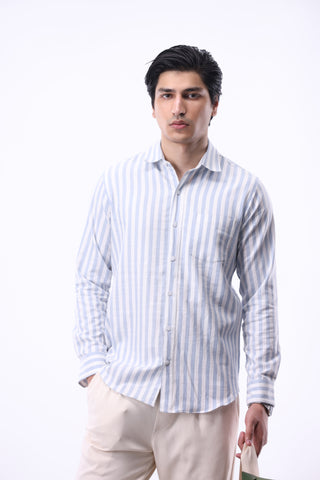 Stripe Button Down Shirt in Blue