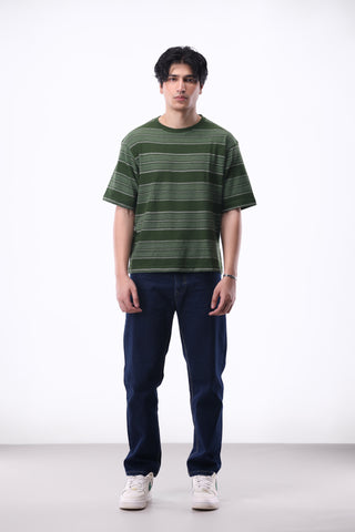 Oversized T-shirt in Jacquard Jersey