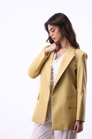 Tailored Blazer in Sun Yellow