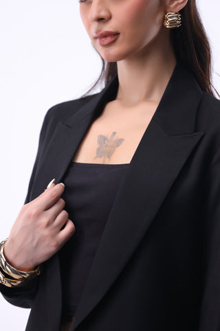 Tailored Blazer in Midnight Black