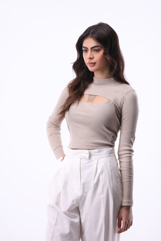 Cut Out Top in Skin