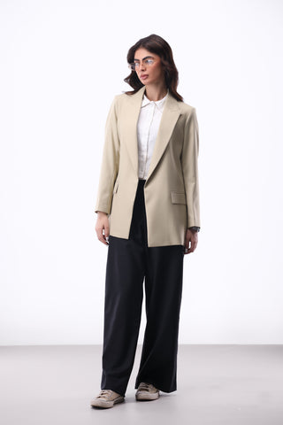 Tailored Blazer in Cool Sand