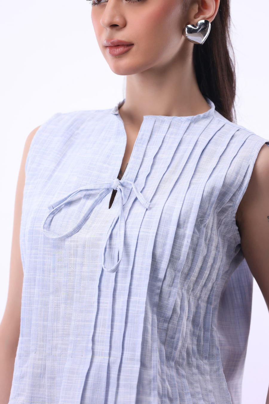 Serena Tie Top in Light Blue
