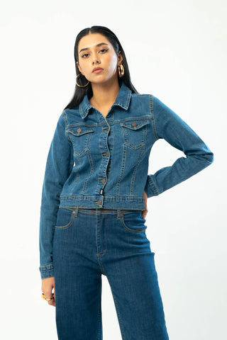 Denim Trucker Jacket in Light Wash