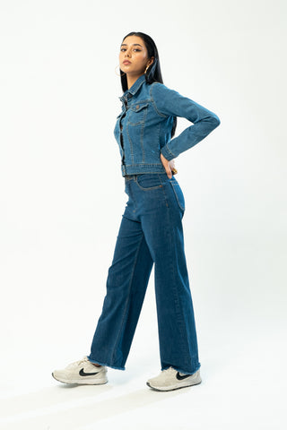 Denim Trucker Jacket in Light Wash