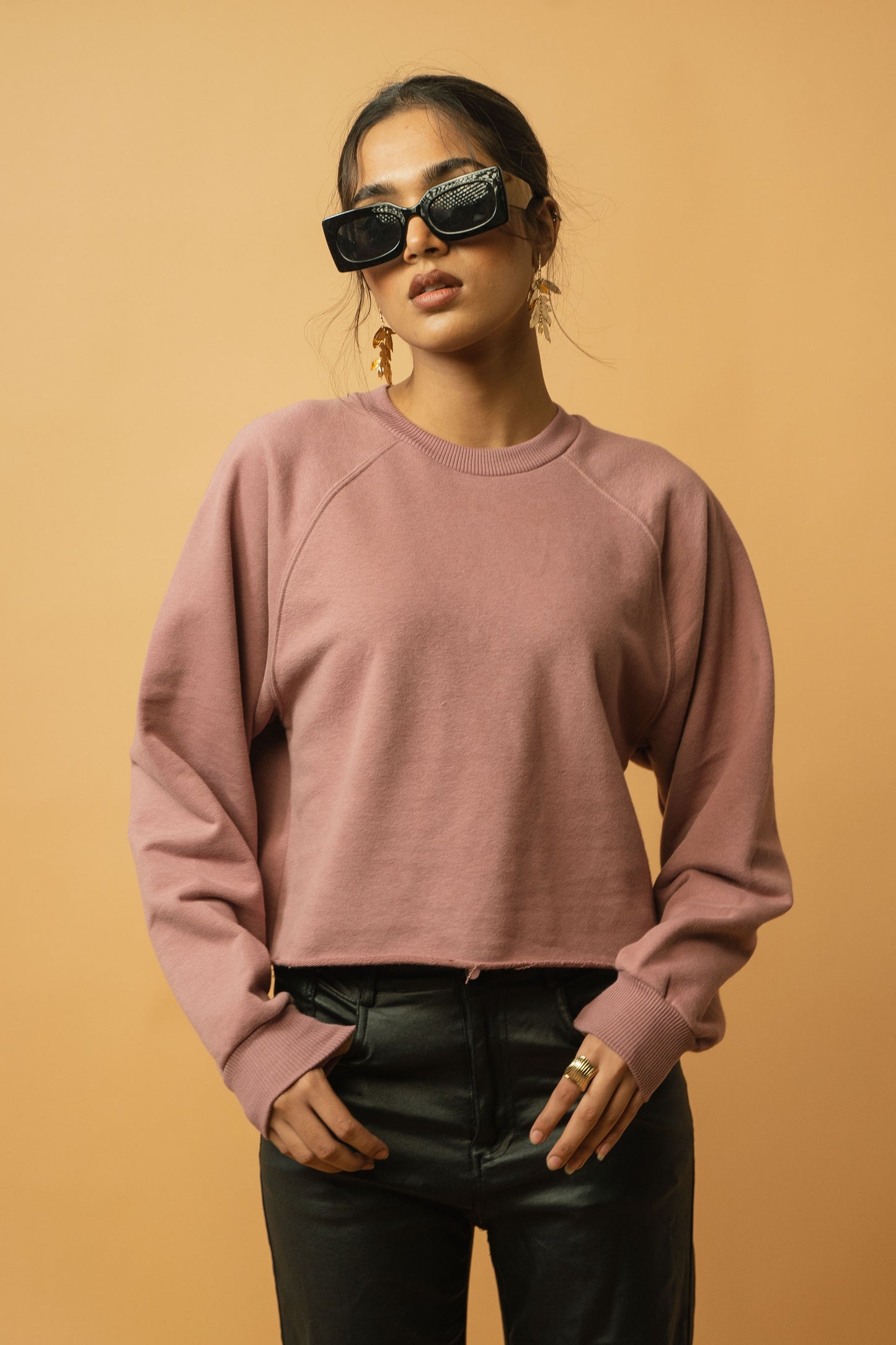 Raglan Sweatshirt in Nude Pink