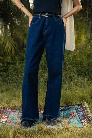 Culottes Jean in Mid Wash
