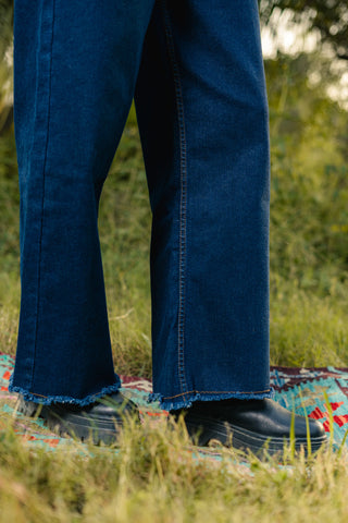 Culottes Jean in Mid Wash