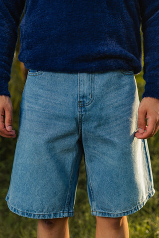 Loose-fit Denim Shorts in Light Acid Wash