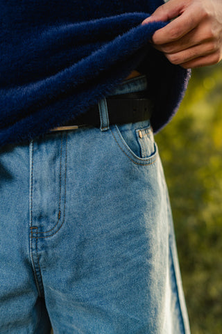 Loose-fit Denim Shorts in Light Acid Wash