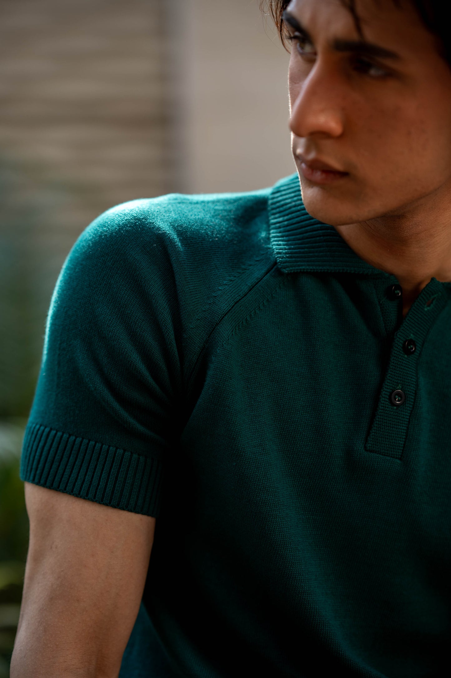 Fine-Knit Polo Shirt in Brunswick Green