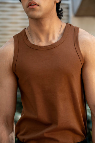Tank Top in Burnt Brown