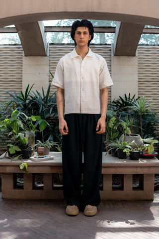 Oversized Embroidery Shirt in White