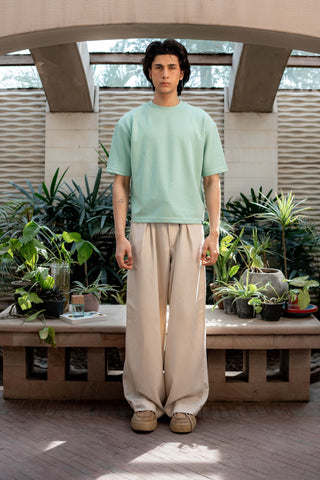 Boxy Cut T-shirt in Pastel Green