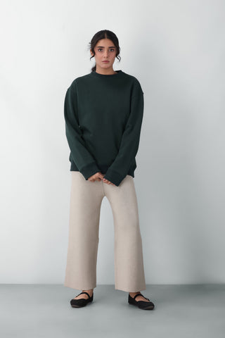 Relaxed Fit Airsoft Sweatshirt in Dark Green
