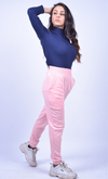 Joggers in Coral Pink BOTTOM ATTIR-WOMEN