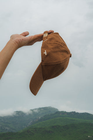 Waffle Textured Baseball Cap in Cinnamon